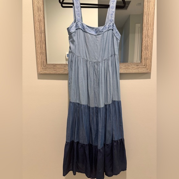 NWOT Kate Spade Broome Street Chambray Tiered Maxi Dress XL - Picture 3 of 8